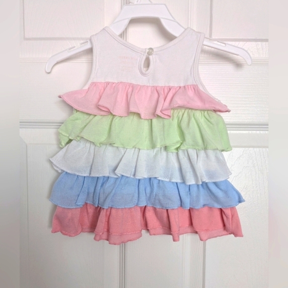 Joe Fresh Baby (6-12 Months) Sleeveless Cotton Pastel Ruffled Dress Or Top - Picture 2 of 9